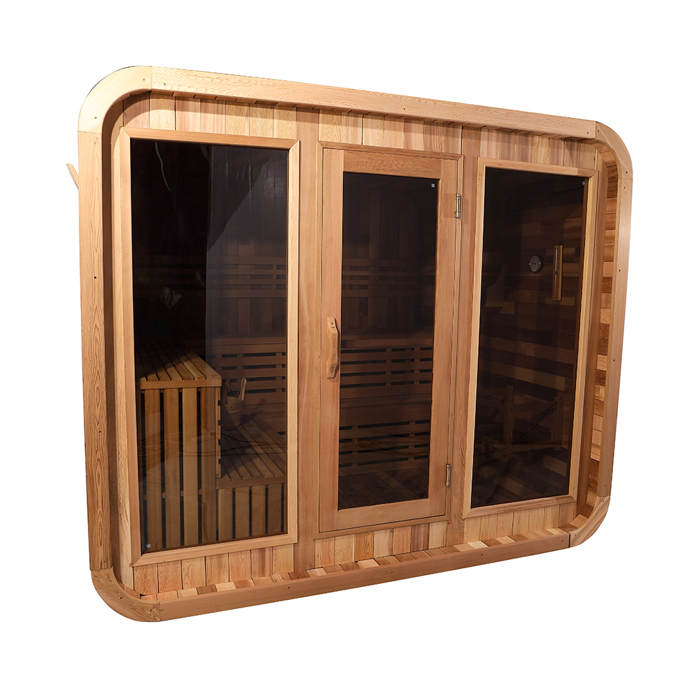 Aussensauna Panorama Zedernholz **Package DEAL**
